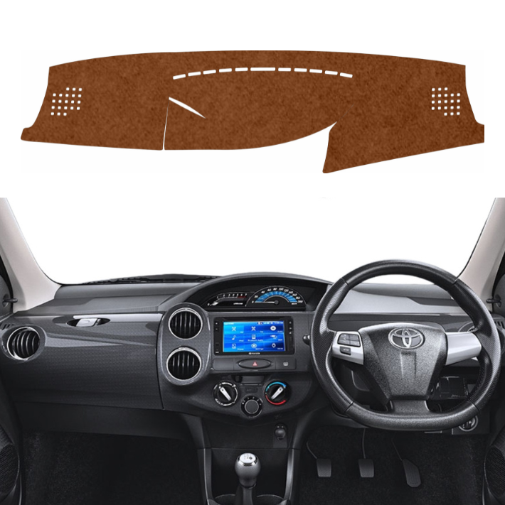 Toyota Etios Cross 2014 To 2020 Car Dashboard Mat (Brown)