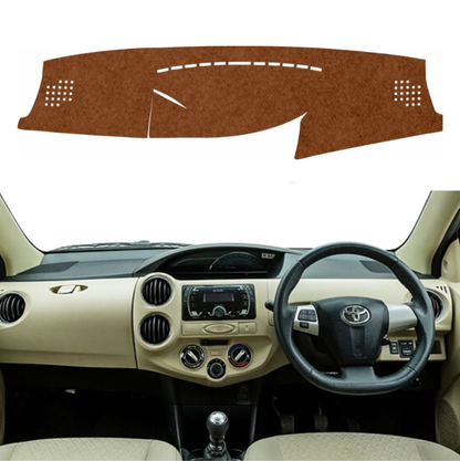 Toyota Etios Liva 2011 To 2020 Car Dashboard Mat (Brown)