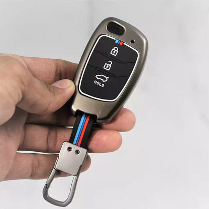 Premium Metal Key Cover for Hyundai Creta | Venue | Tucson | Alcazar | I20 | Grand I10 | Aura | Xcent | Accent | Exter