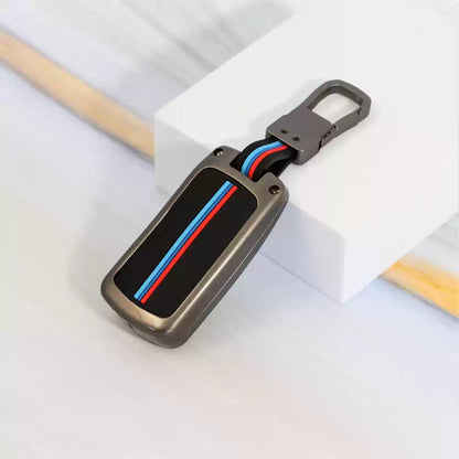 Premium Metal Key Cover Compatible with Tata Tiago | Nexon | Altroz | Safari | Storme | Zest | Bolt | Tigor | Punch | Hexa 3 Button Flip Key