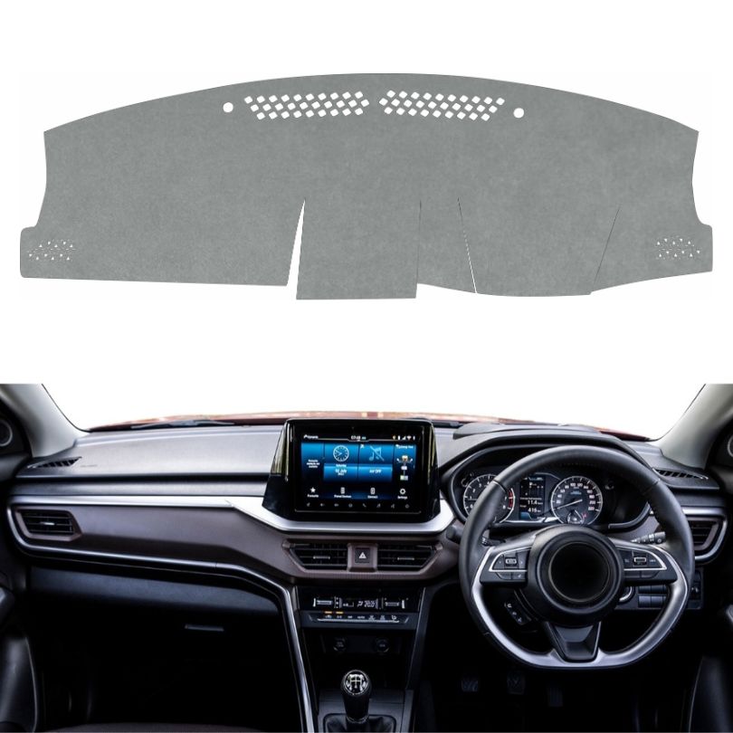 Maruti Suzuki Brezza 2022 To 2026 Car Dashboard Cover Mat (Grey)