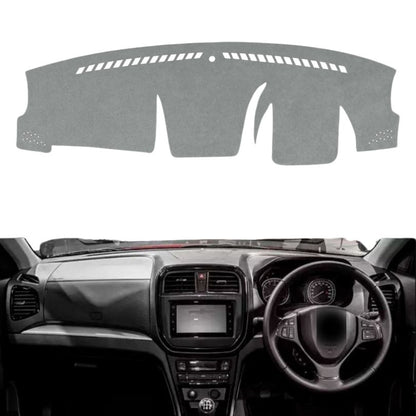 Maruti Suzuki Vitara Brezza 2016 To 2022 Car Dashboard Cover Mat (Grey)
