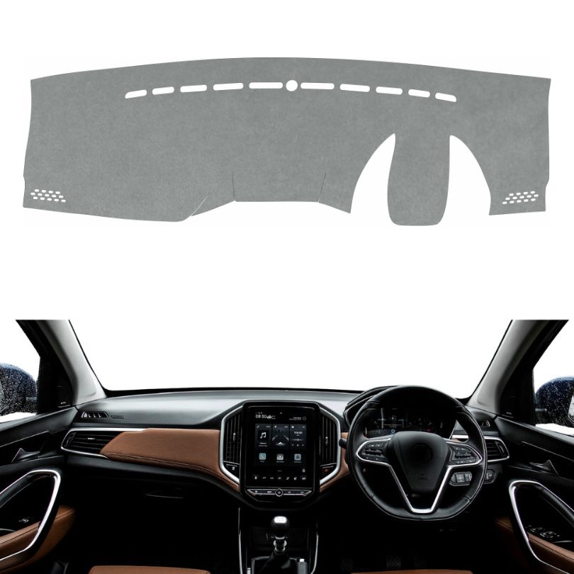 MG Hector Plus 2019 To 2023 Car Dashboard Cover Mat (Grey)