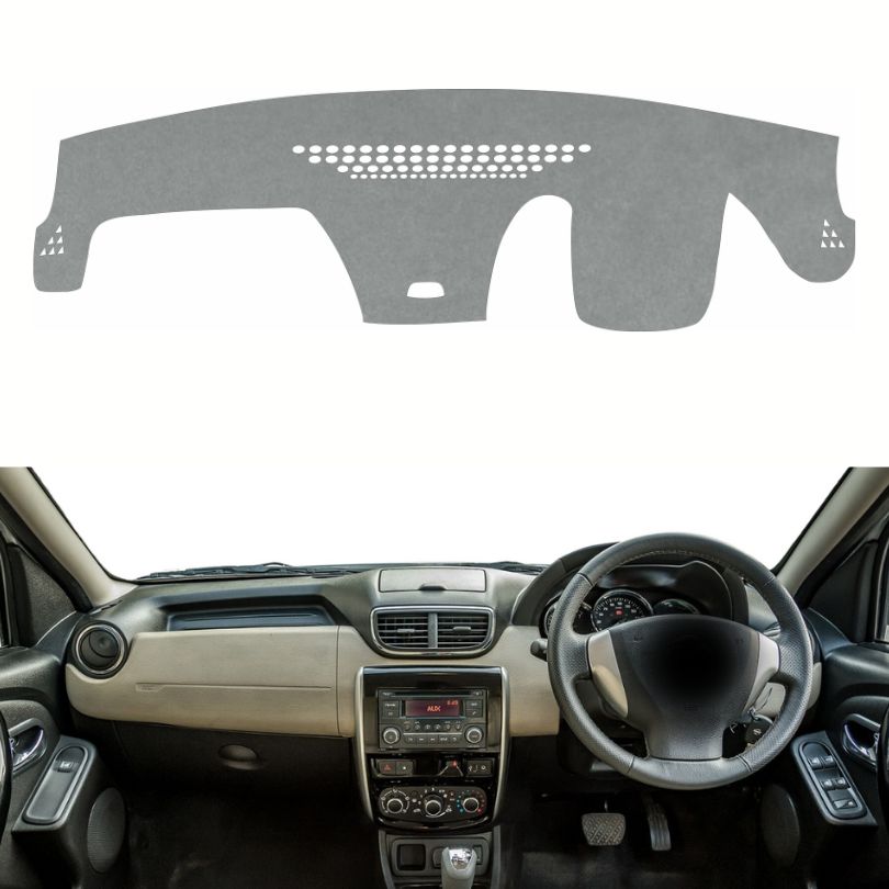 Nissan Terrano 2012 To 2019 Car Dashboard Cover Mat (Grey)