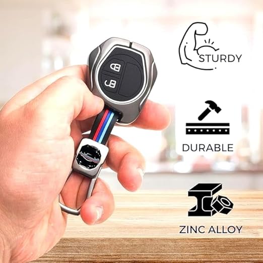 Premium Metal Key Cover for Suzuk Swift, Ertiga, WagonR, Celerio, Dzire, Alto, Fronx, Brezza, SPresso, Ignis