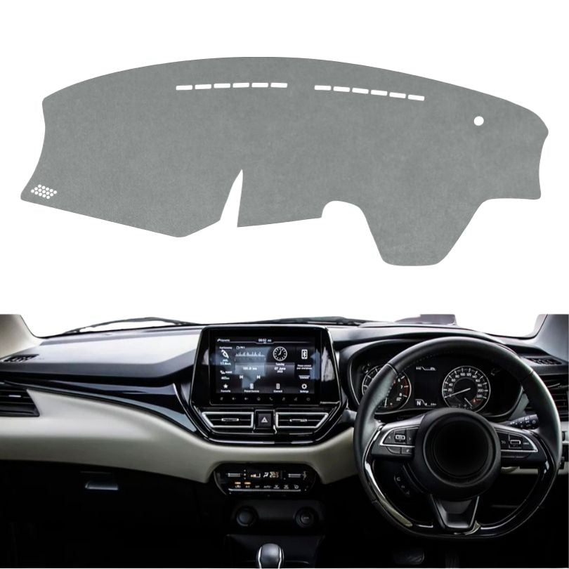 Toyota Glanza 2022 To 2026 Car Dashboard Cover Mat (Grey)