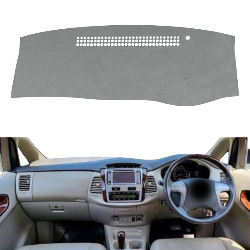Toyota Innova 2005 To 2015 Car Dashboard Cover Mat (Grey)