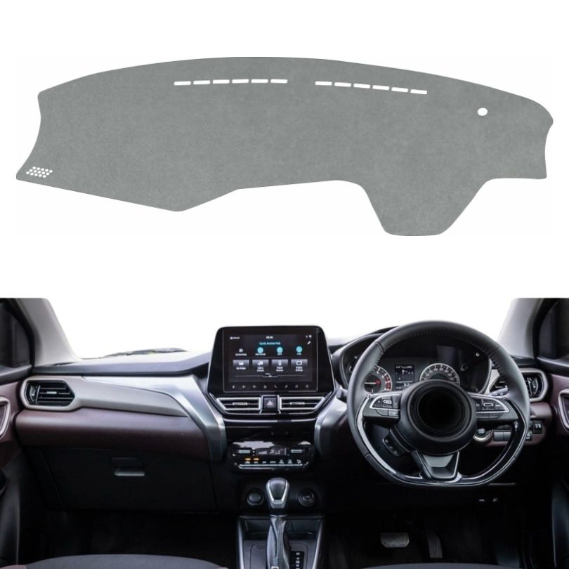 Toyota Taisor 2022 To 2026 Car Dashboard Cover Mat (Grey)