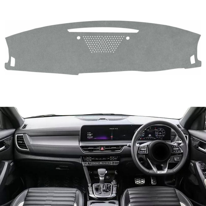 Kia Seltos 2019 To 2025 Car Dashboard Cover Mat (Grey)