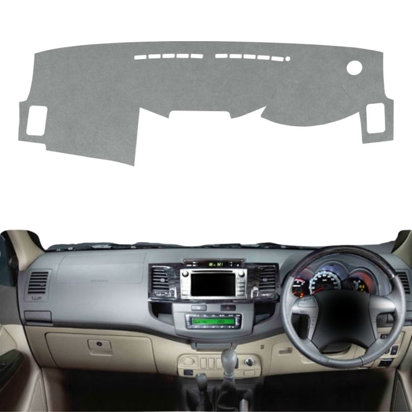 Toyota Fortuner 2009 To 2017 Car Dashboard Cover Mat (Grey)