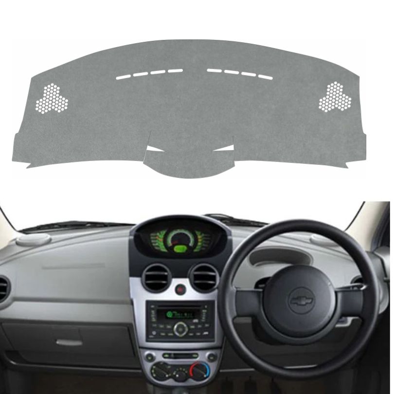 Chevrolet Spark 2007 to 2017 Car Dashboard Cover Mat (Grey)