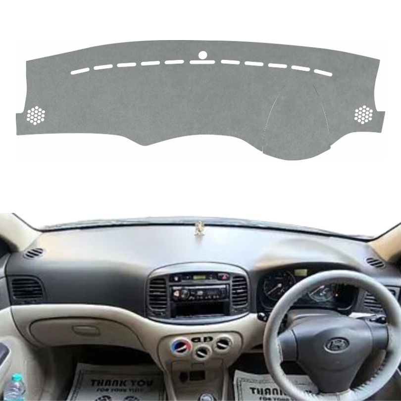 Hyundai Verna 2006 To 2011 Car Dashboard Cover Mat (Grey)