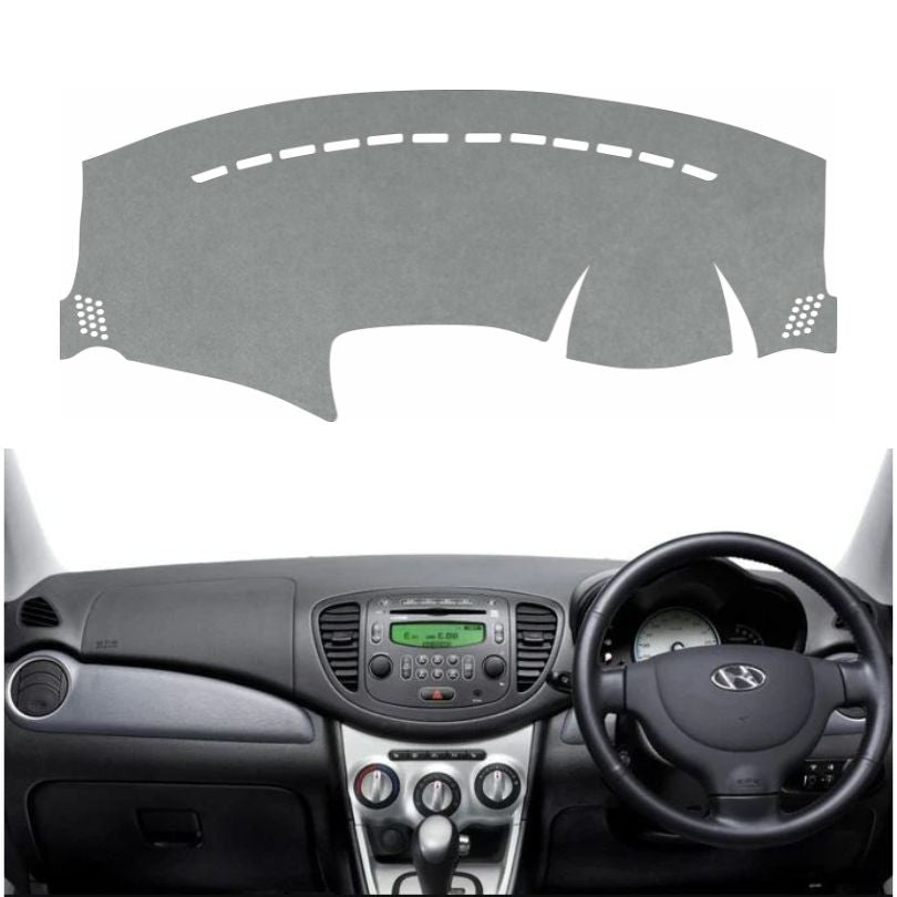Hyundai i10 2007 To 2013 Car Dashboard Cover Mat (Grey)