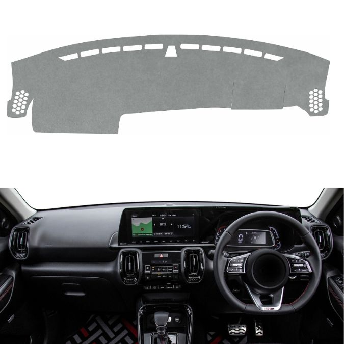 Kia Sonet 2020 To 2026 Car Dashboard Cover Mat (Grey)