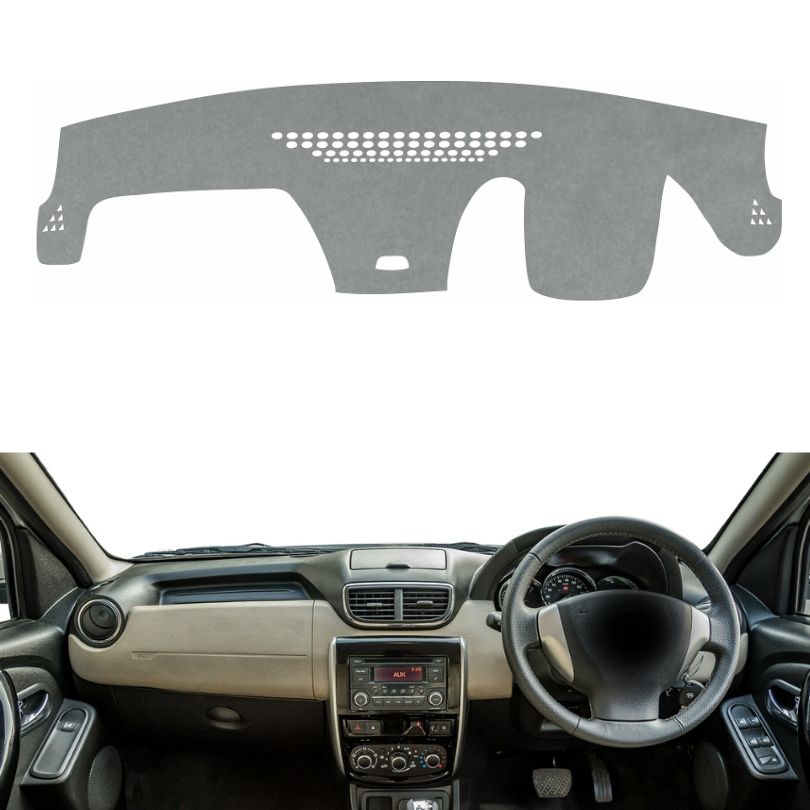 Renault Duster 2012 To 2022 Car Dashboard Cover Mat (Grey)