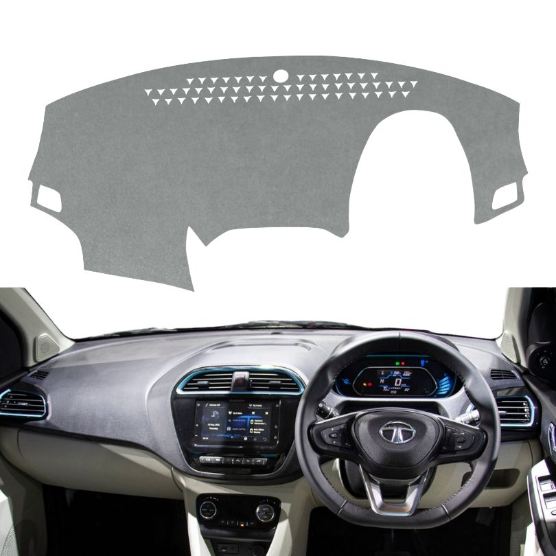 Tata Tigor 2017 To 2026 Car Dashboard Cover Mat (Grey)