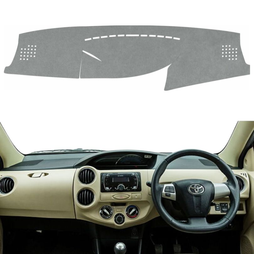 Toyota Etios Liva 2011 To 2020 Car Dashboard Cover Mat (Grey)