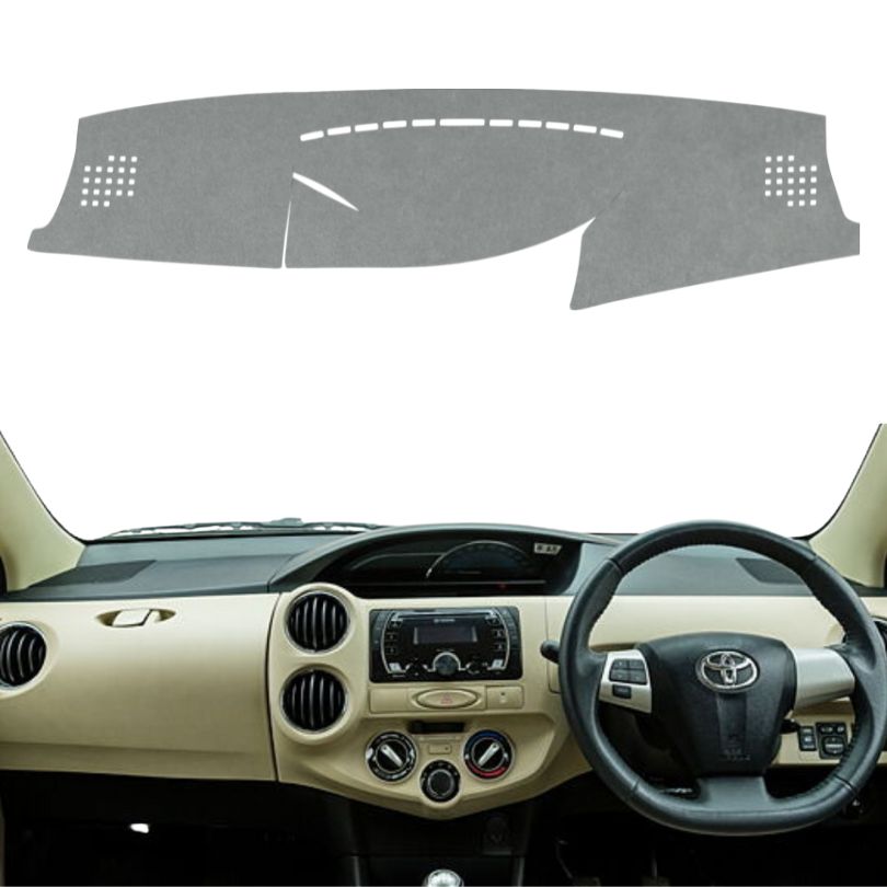 Toyota Etios 2010 To 2020 Car Dashboard Cover Mat (Grey)